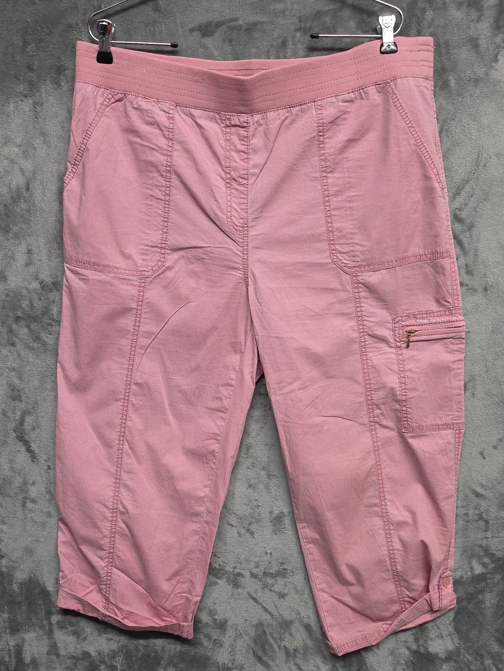 Chico's Pink Elastic Waist Crop Pants